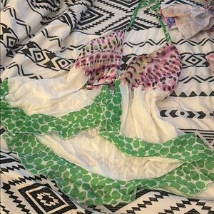 Tropical babydoll coverup